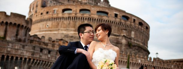 A beautiful romantic Chinese wedding in Rome!